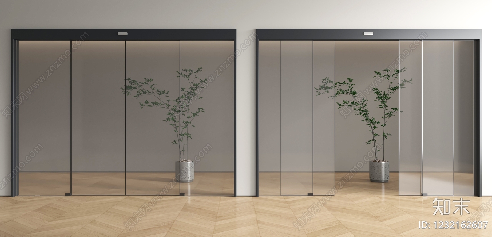 极简推拉门3D模型下载【ID:1232162607】