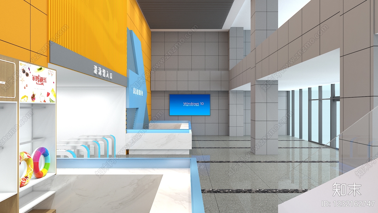 游泳馆3D模型下载【ID:1232162747】