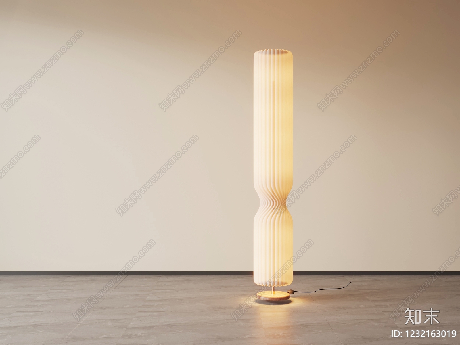 奶油风落地灯3D模型下载【ID:1232163019】