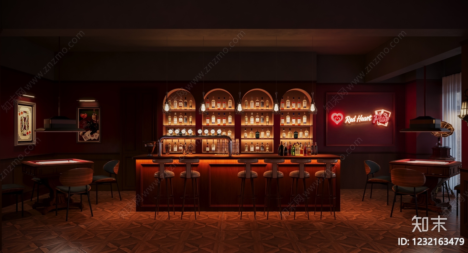 复古酒馆3D模型下载【ID:1232163479】