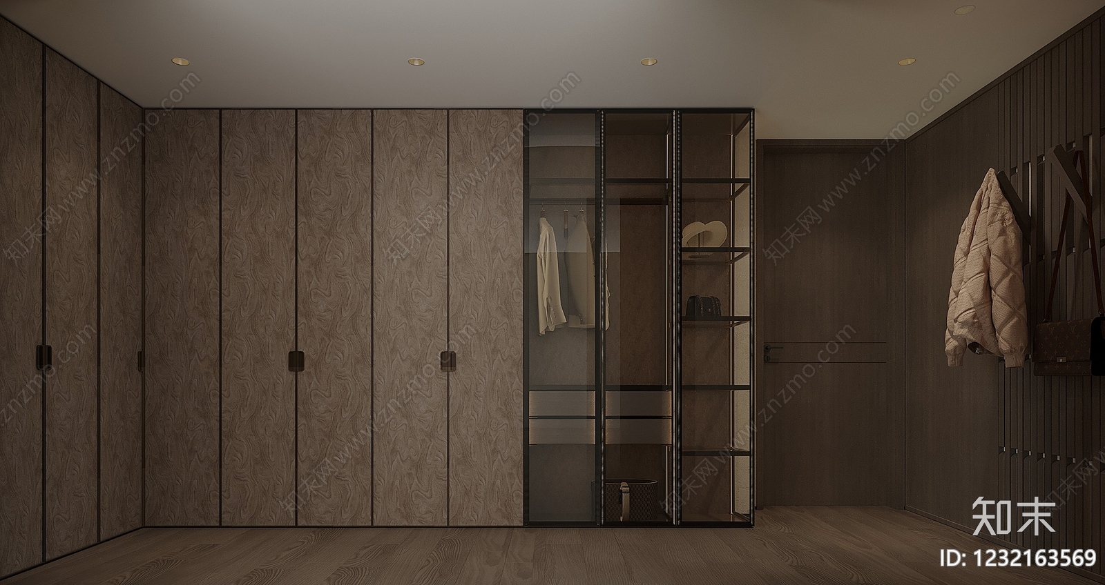 意式极简衣帽间3D模型下载【ID:1232163569】
