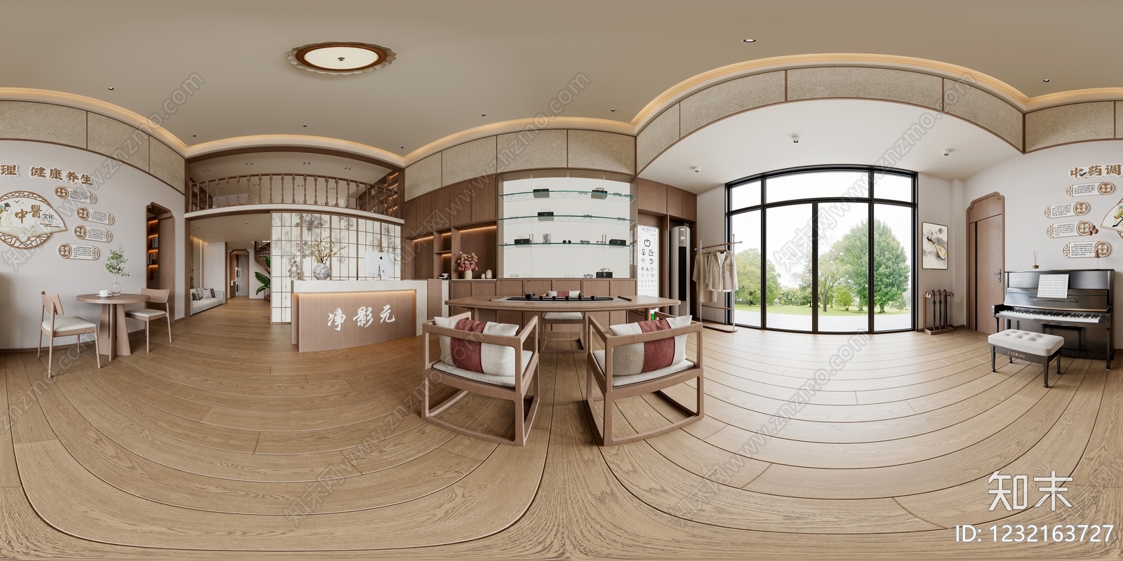 新中式美容院3D模型下载【ID:1232163727】