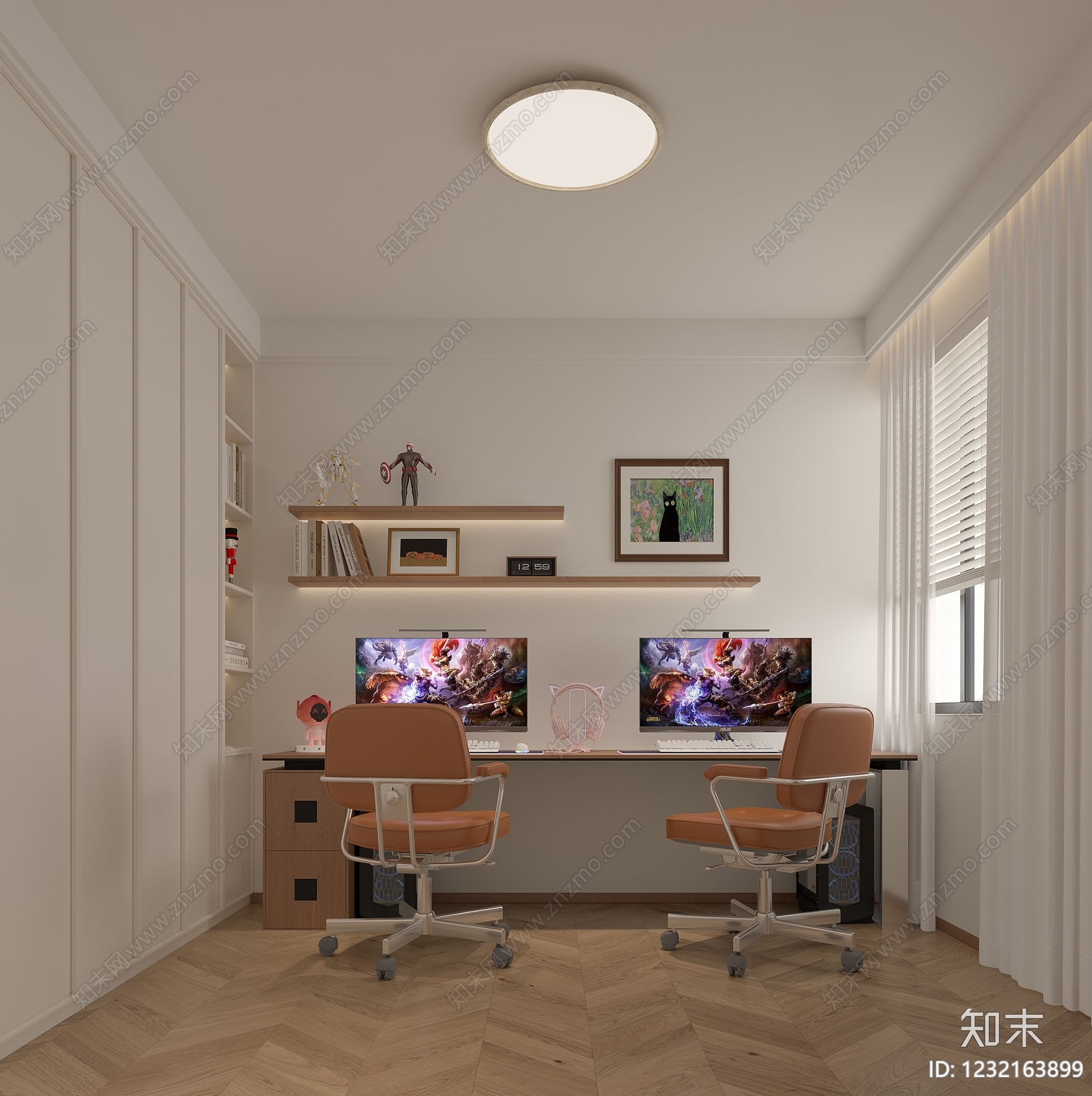 奶油风其他家装3D模型下载【ID:1232163899】