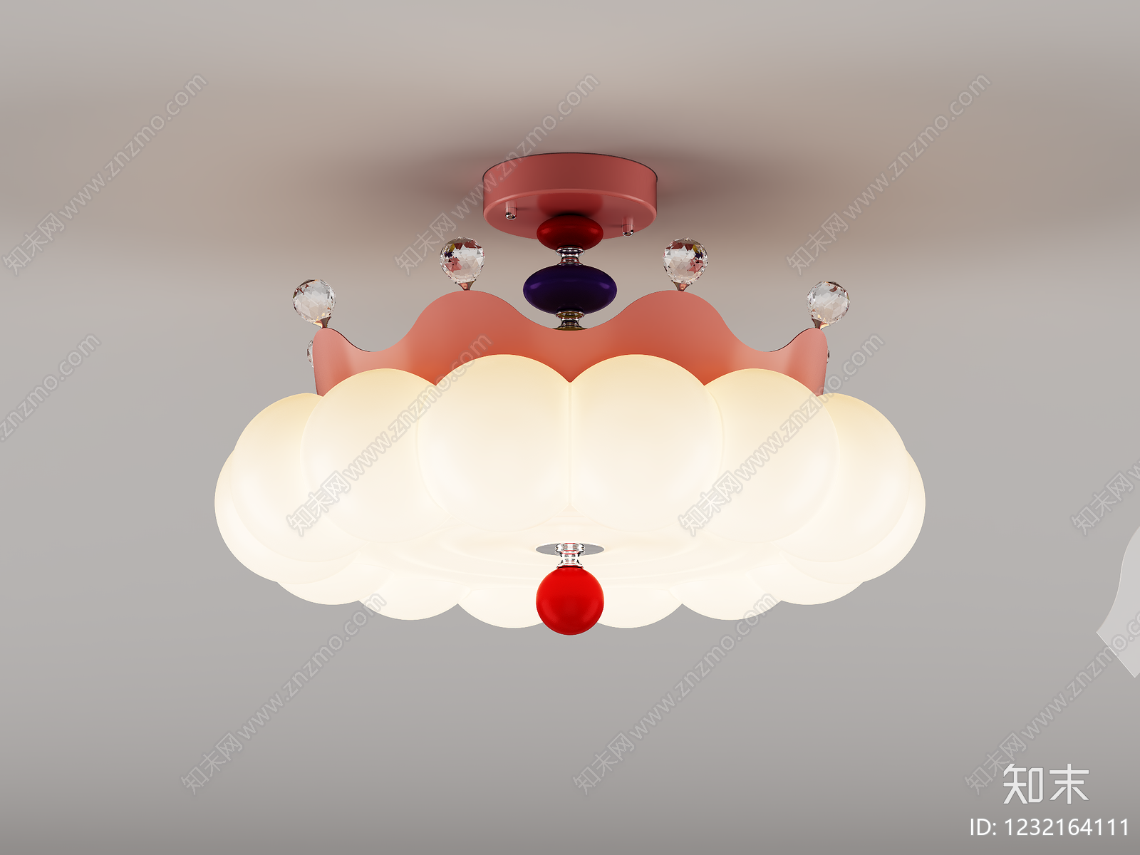 现代儿童房吸顶灯3D模型下载【ID:1232164111】