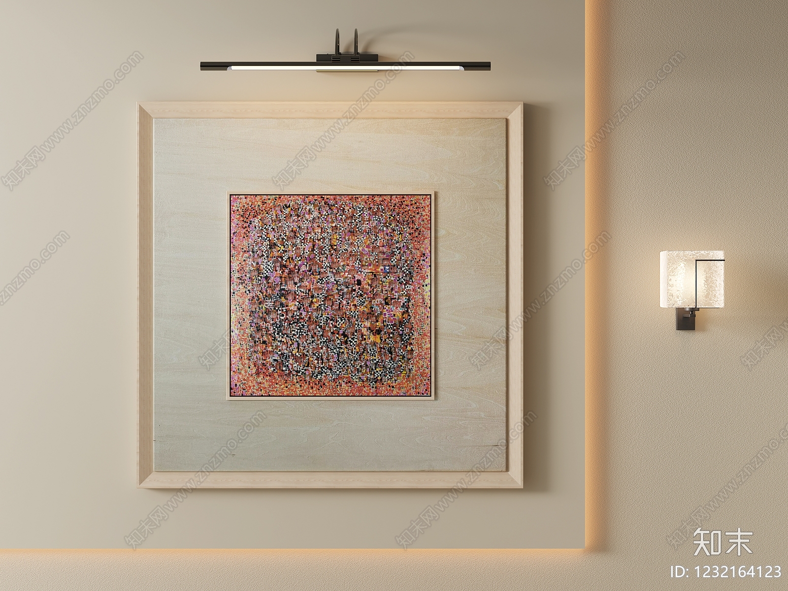 现代简约挂画3D模型下载【ID:1232164123】