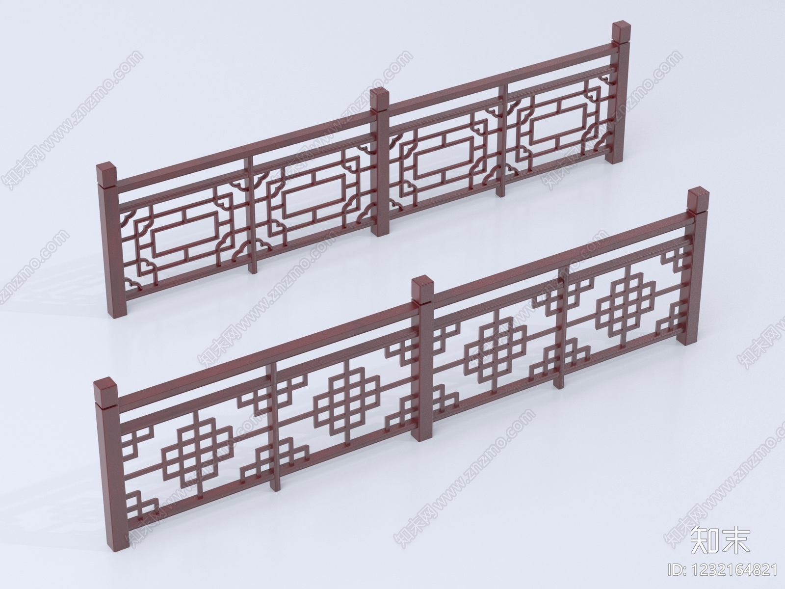 新中式栏杆3D模型下载【ID:1232164821】