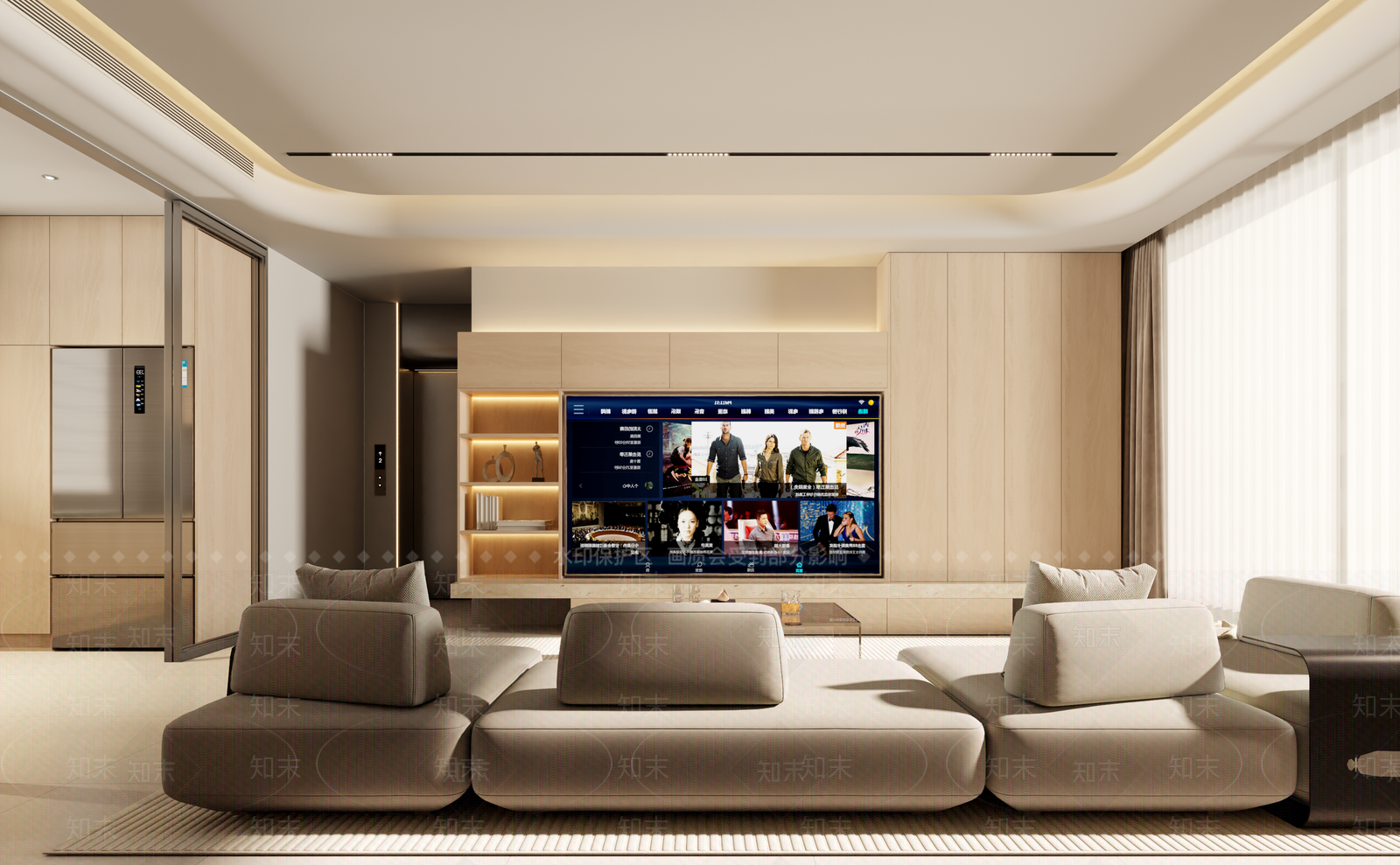 原木风别墅客餐厅3D模型下载【ID:1232165760】