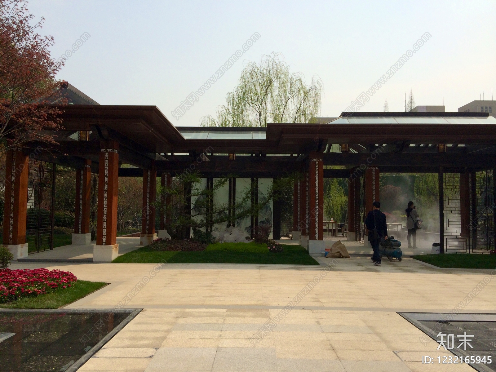 小区廊架cad施工图下载【ID:1232165945】