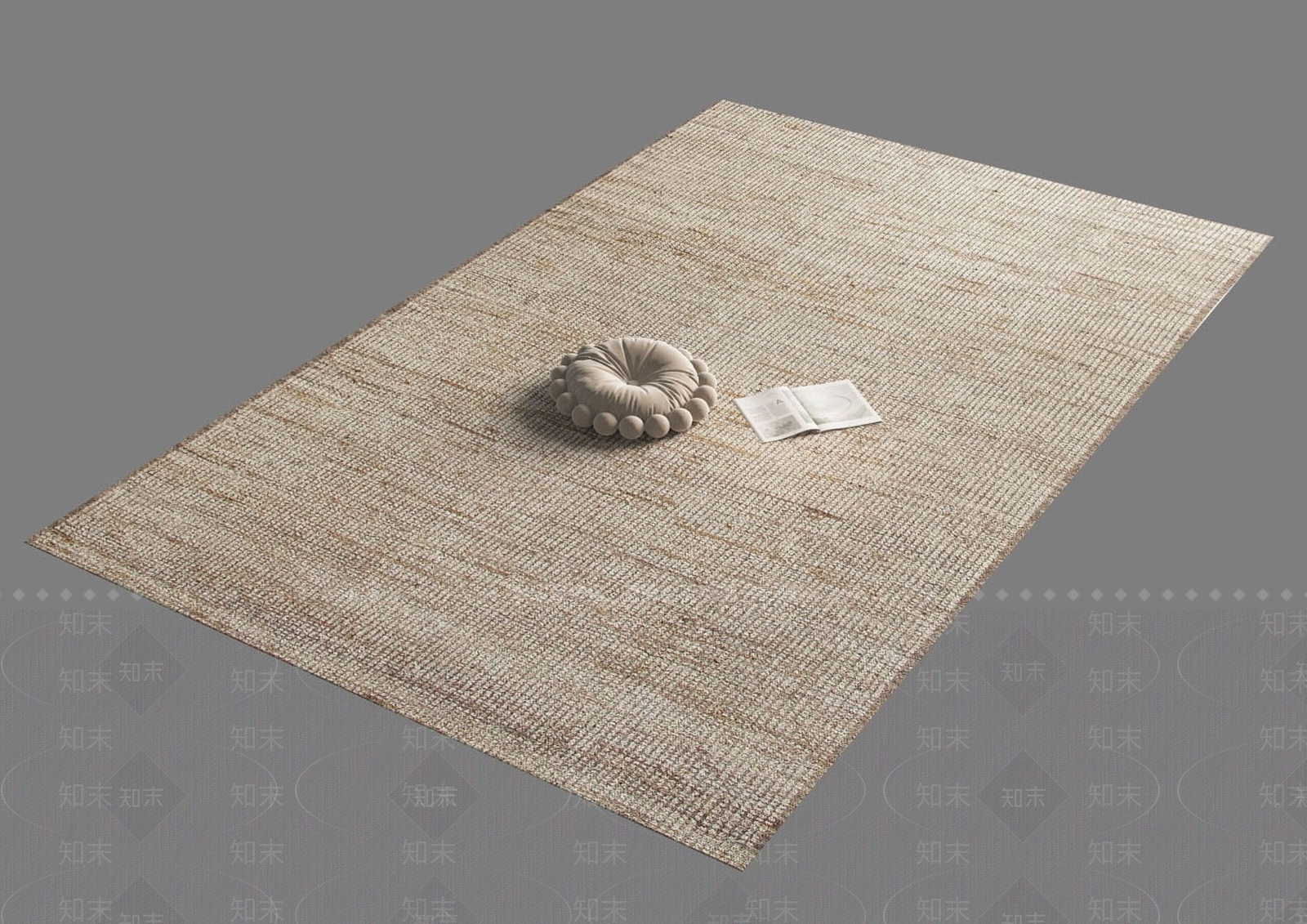 侘寂毛绒地毯3D模型下载【ID:1232166268】