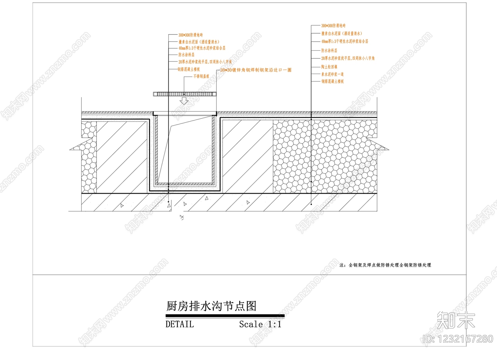 地面综合节点cad施工图下载【ID:1232167280】