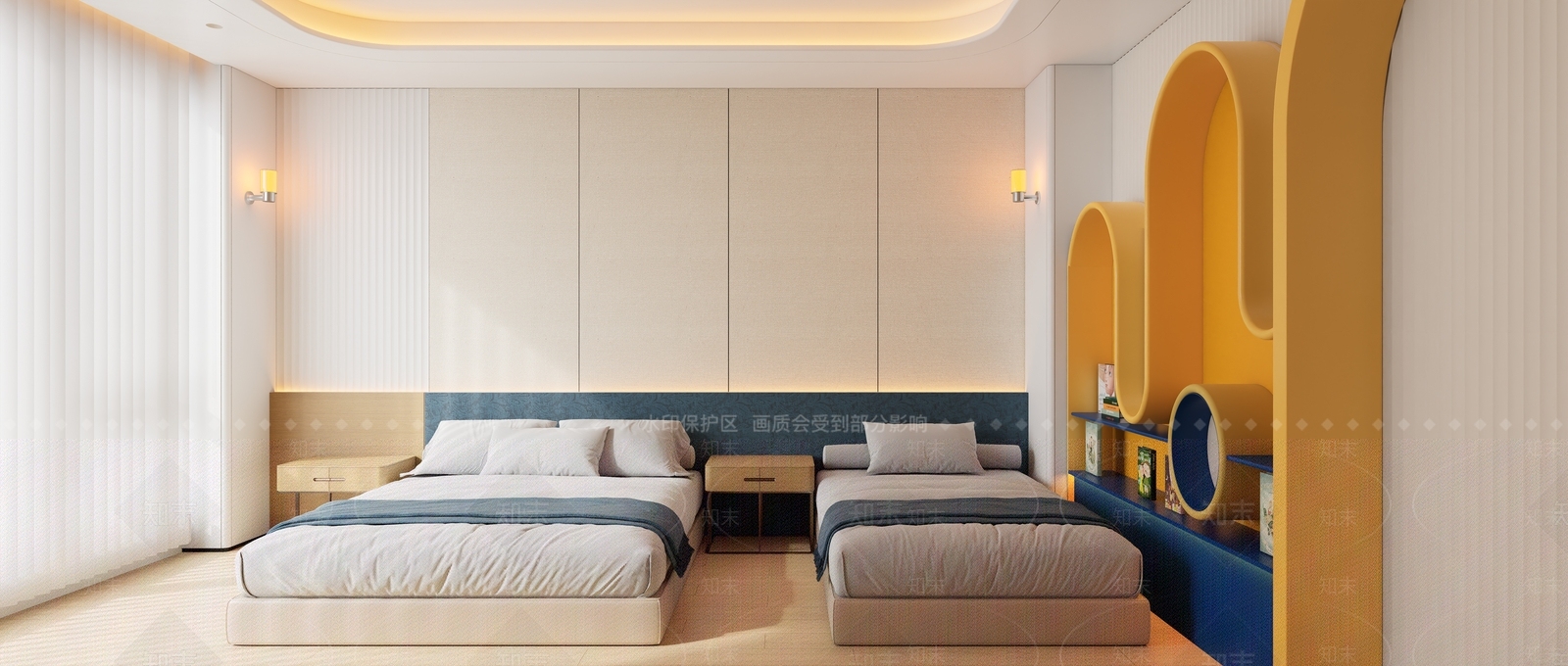 现代简约酒店客房SU模型下载【ID:1232167388】
