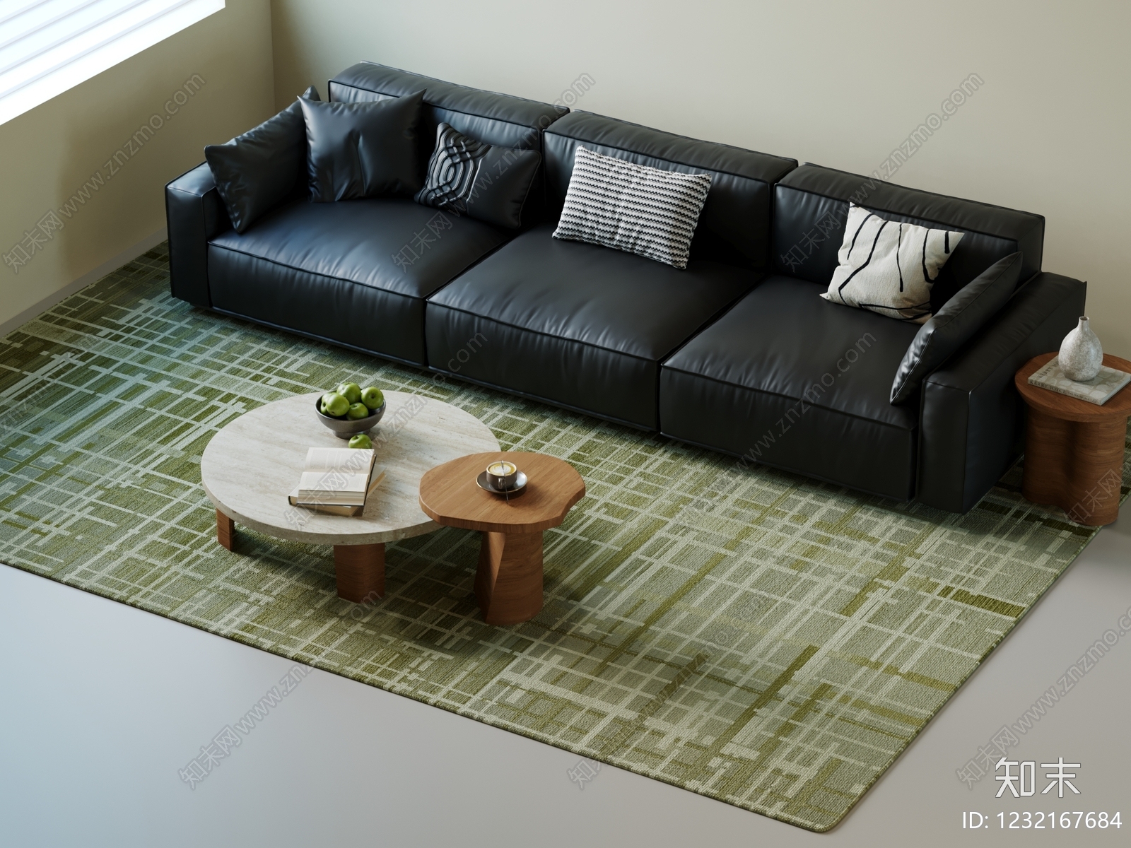 意式极简多人沙发3D模型下载【ID:1232167684】