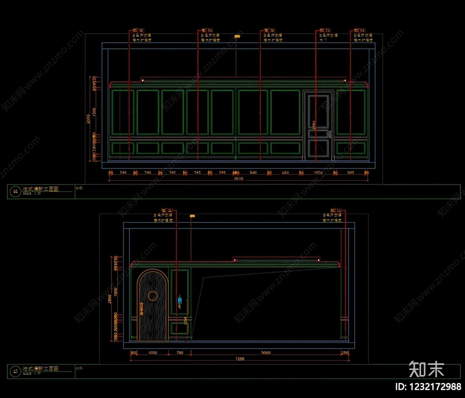 中餐厅cad施工图下载【ID:1232172988】