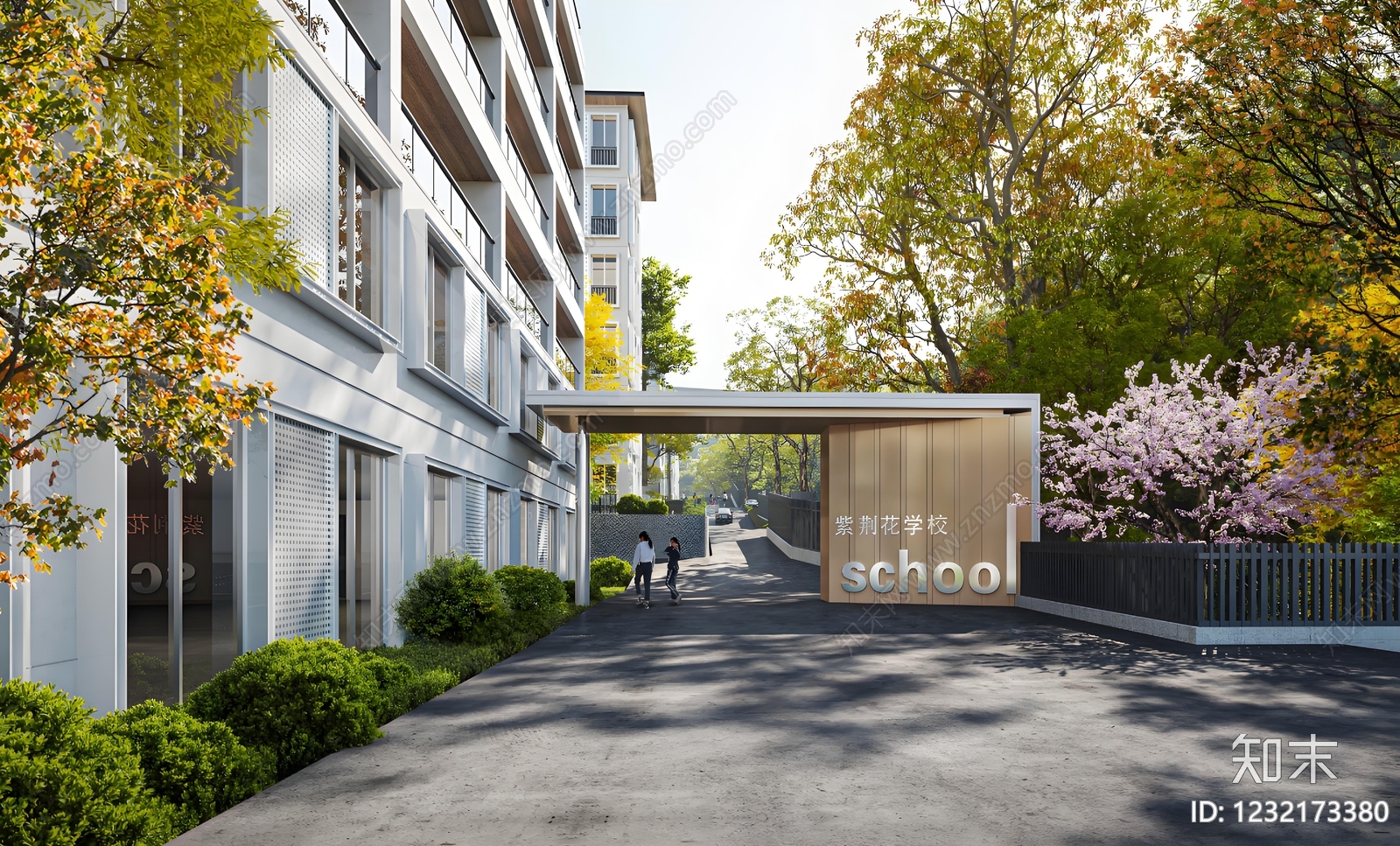 学校建筑cad施工图下载【ID:1232173380】