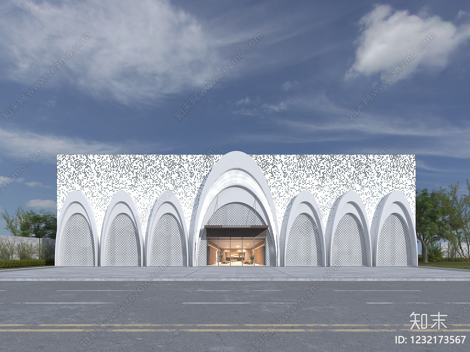 极简艺术风格建筑3D模型下载【ID:1232173567】