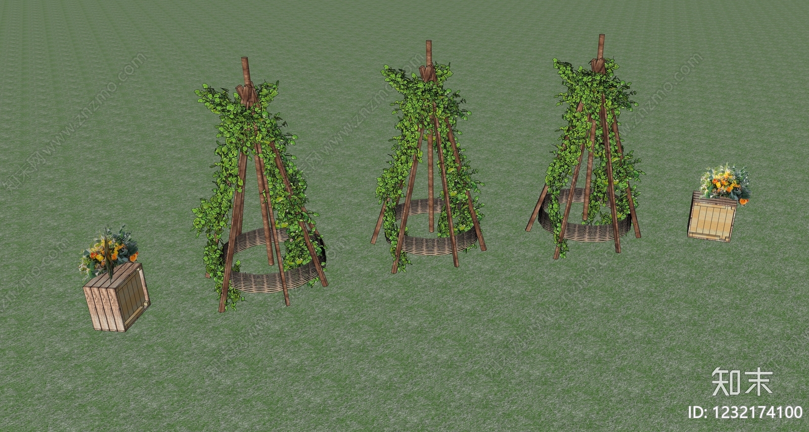 美式藤蔓SU模型下载【ID:1232174100】