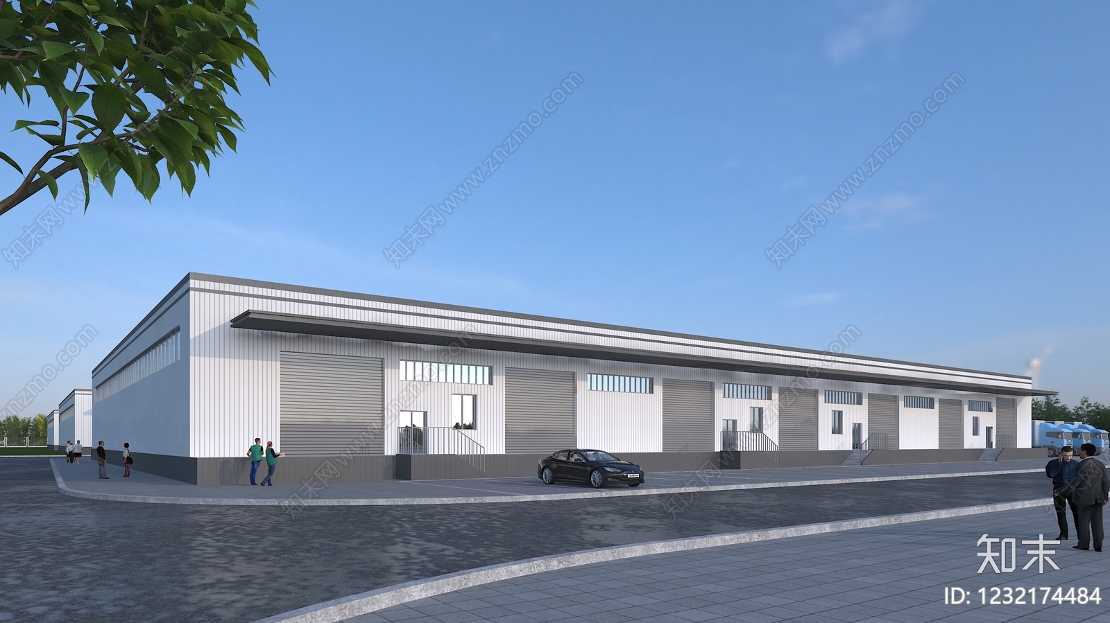 现代主义厂房3D模型下载【ID:1232174484】