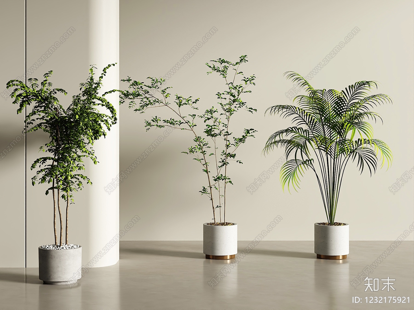 极简盆栽3D模型下载【ID:1232175921】