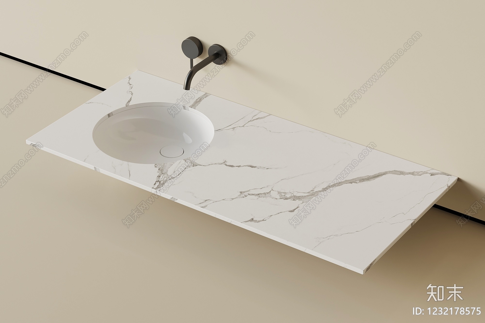 意式极简洗手台3D模型下载【ID:1232178575】