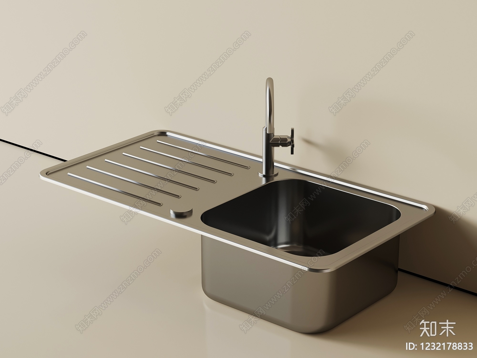 极简水槽3D模型下载【ID:1232178833】
