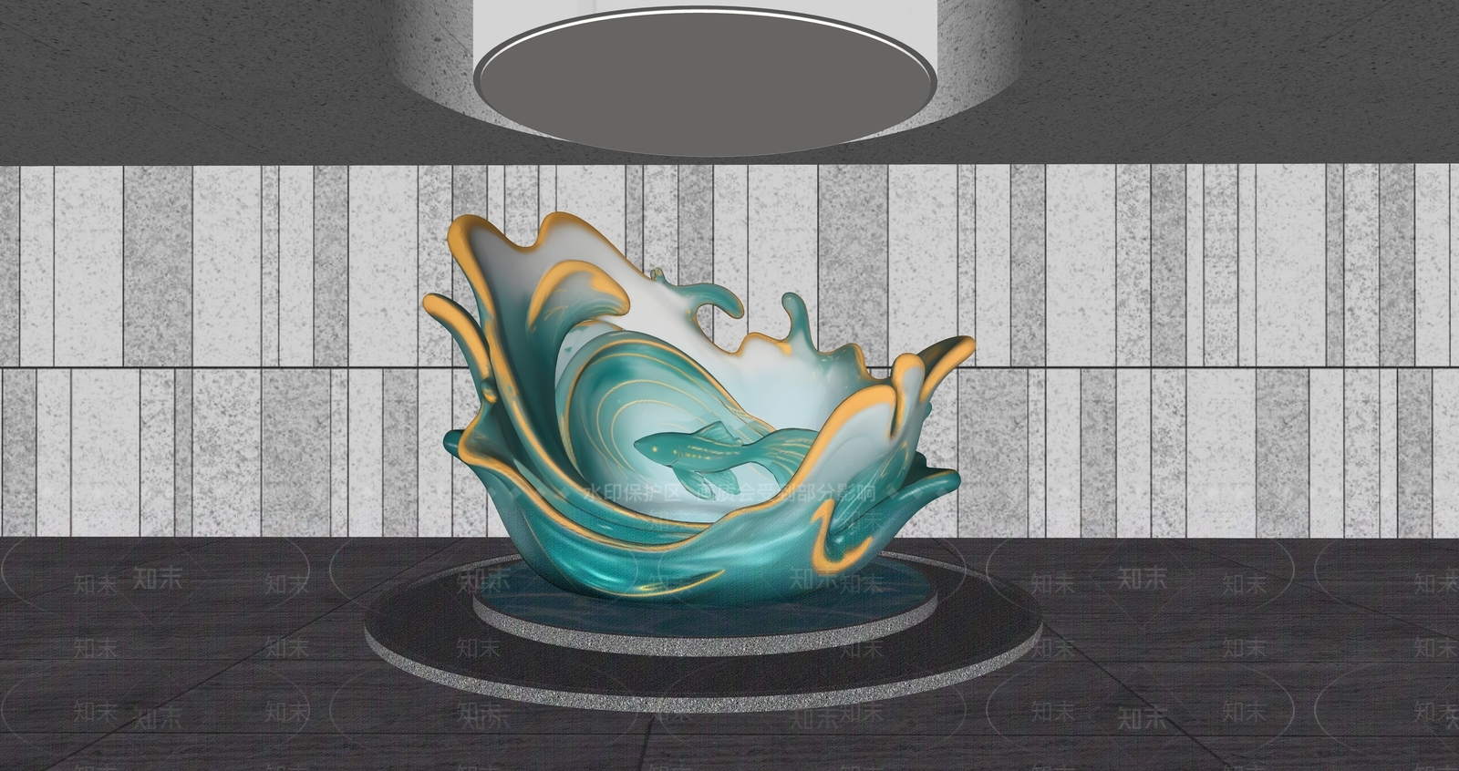 新中式雕塑摆件SU模型下载【ID:1232179893】