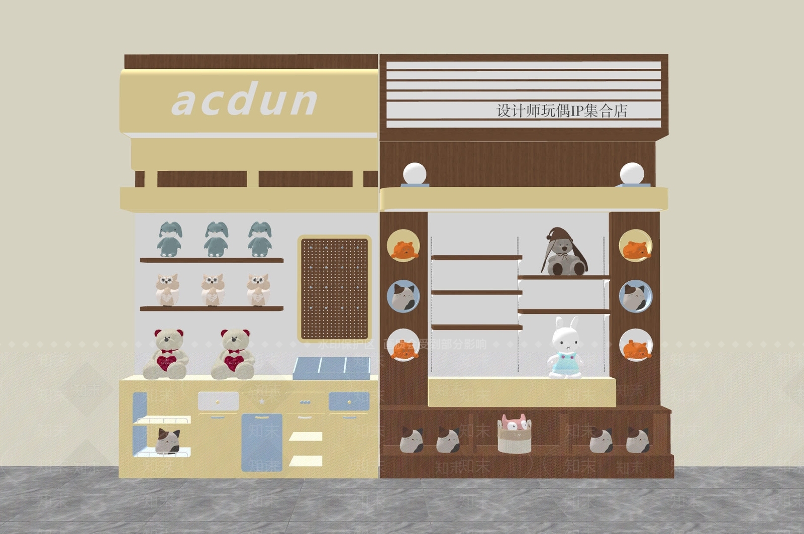 现代简约玩具礼品店SU模型下载【ID:1232180449】