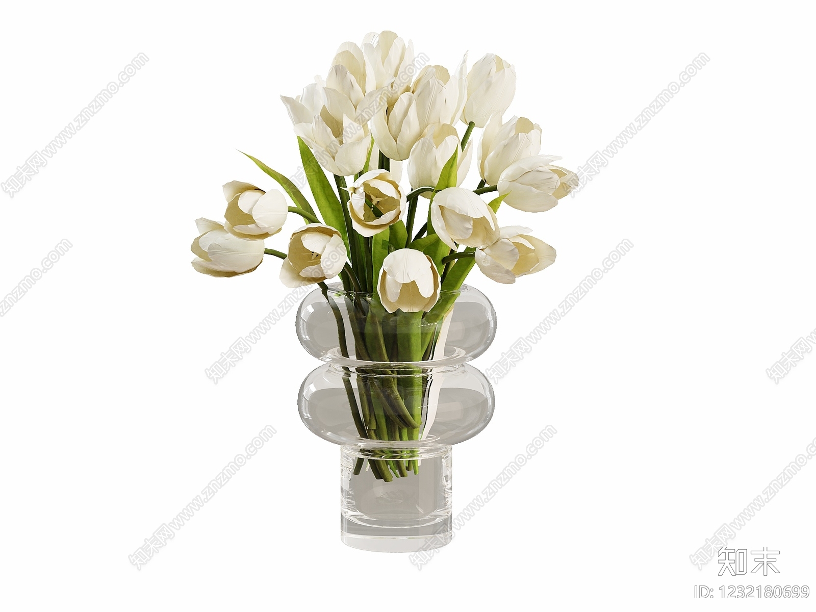 现代简约花艺3D模型下载【ID:1232180699】