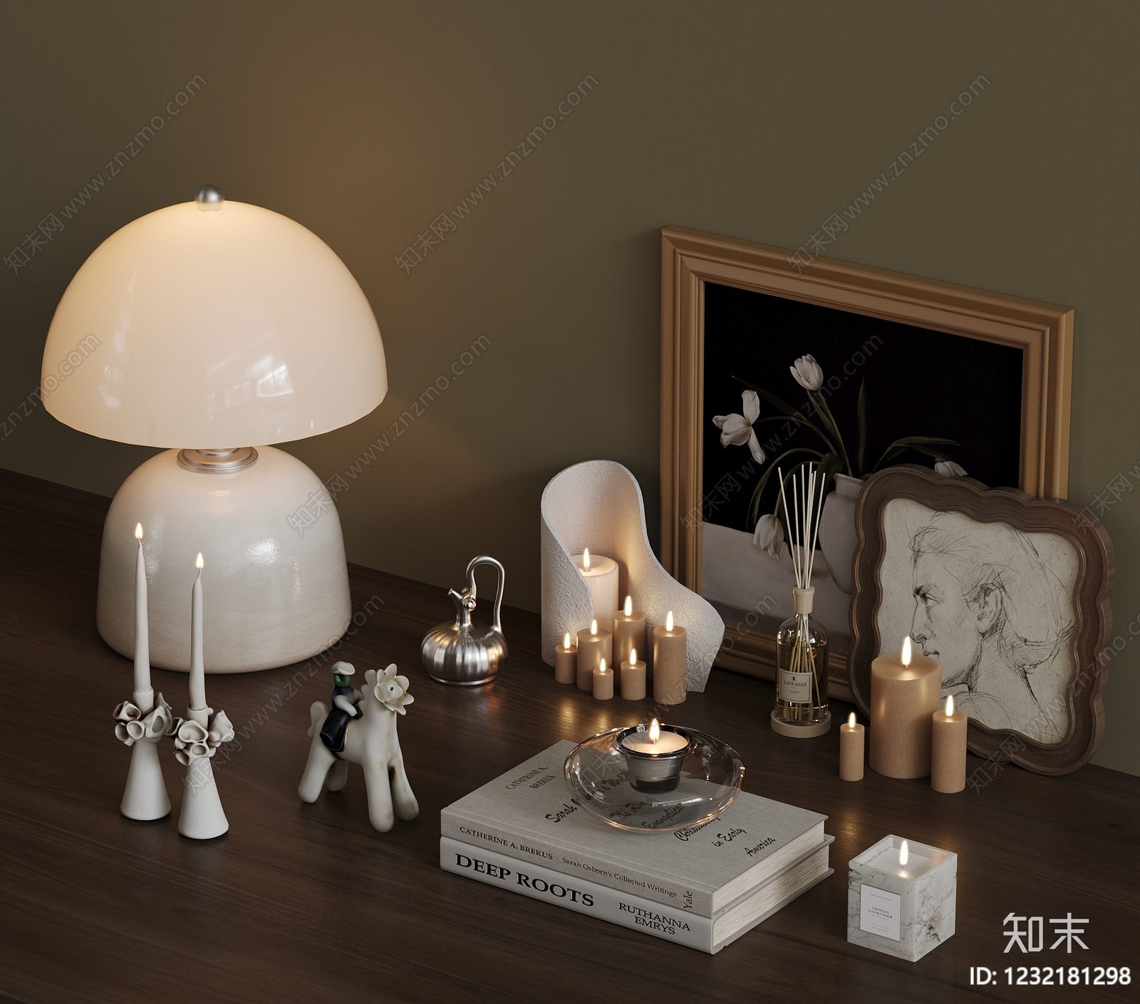 中古风蜡烛3D模型下载【ID:1232181298】