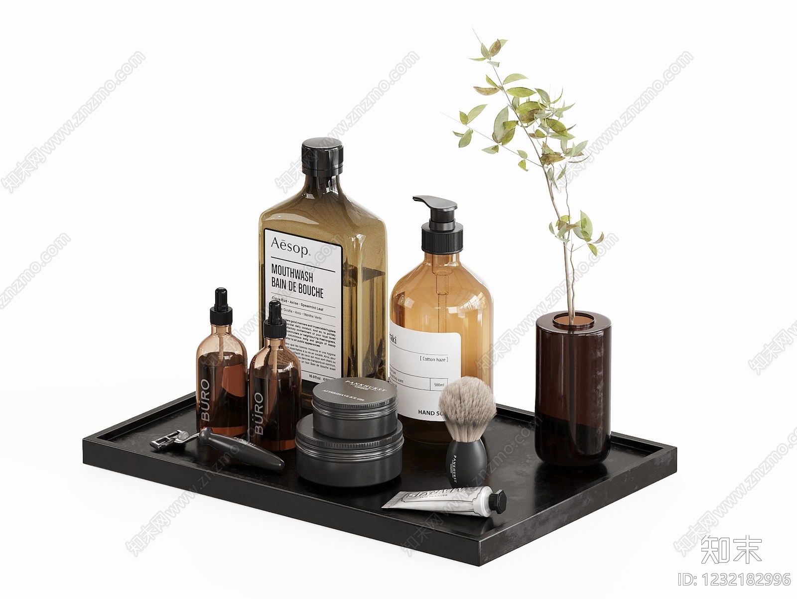 现代简约洗浴用品3D模型下载【ID:1232182996】