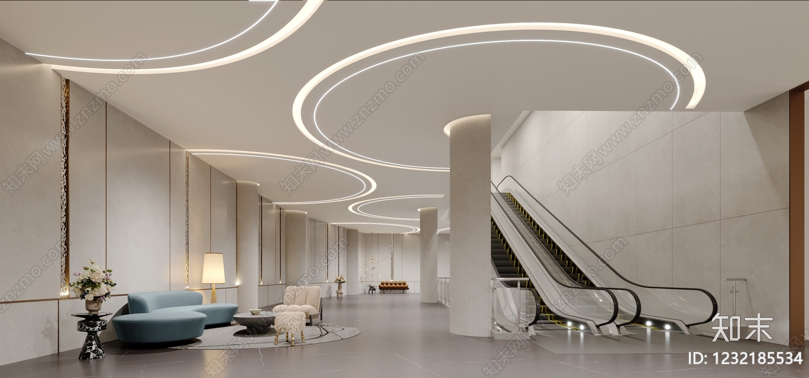 轻奢商场3D模型下载【ID:1232185534】