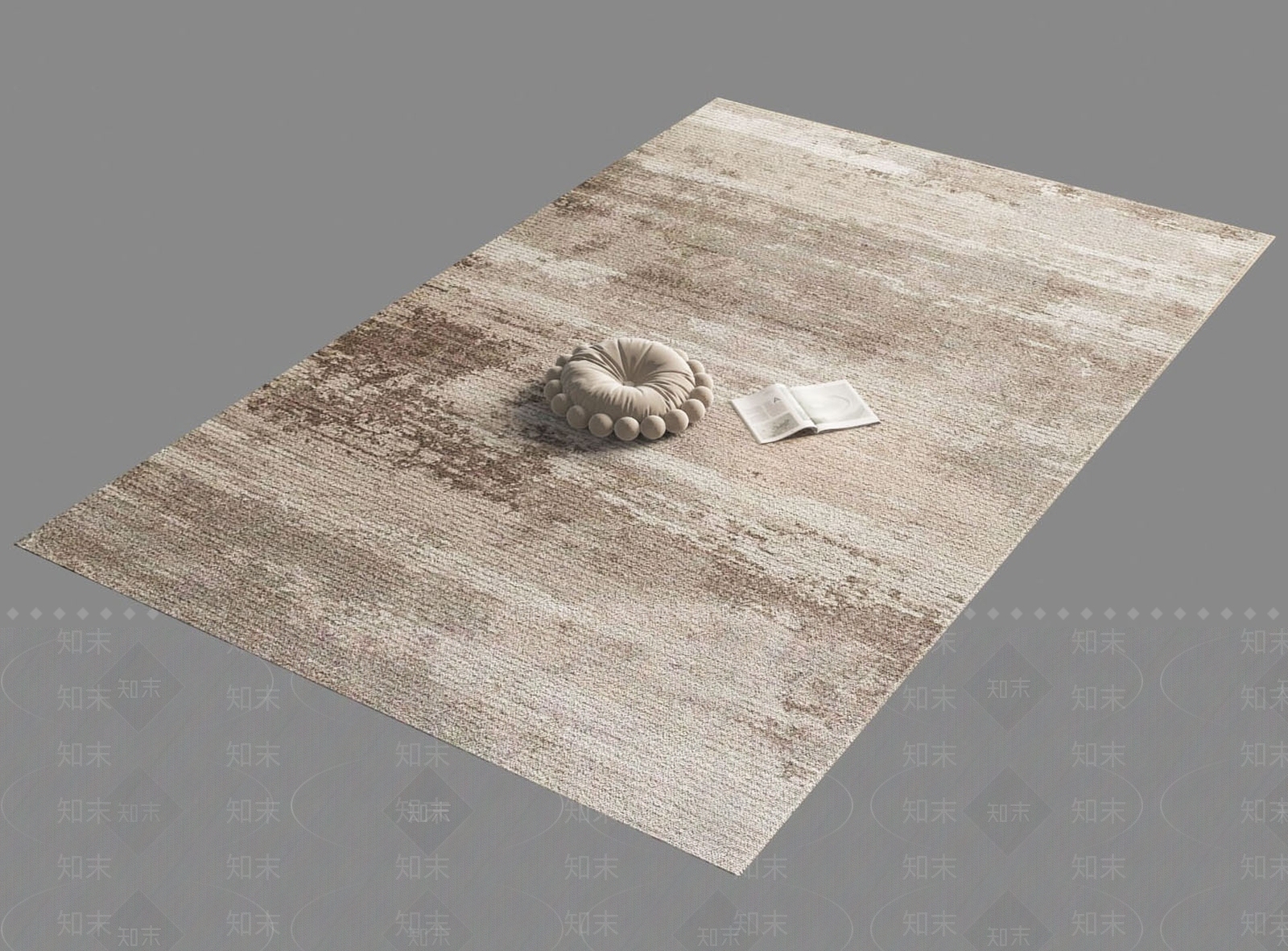 侘寂毛绒地毯3D模型下载【ID:1232187044】