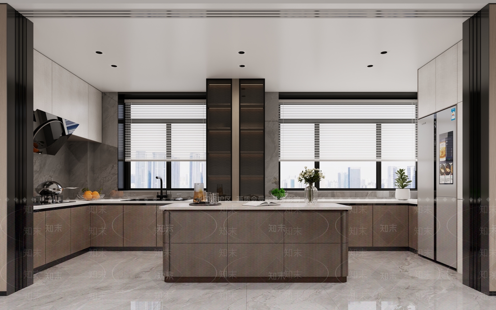 意式极简开放式厨房3D模型下载【ID:1232187047】