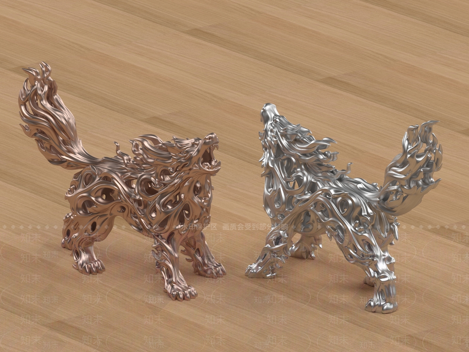 中式雕塑摆件3D模型下载【ID:1232187916】