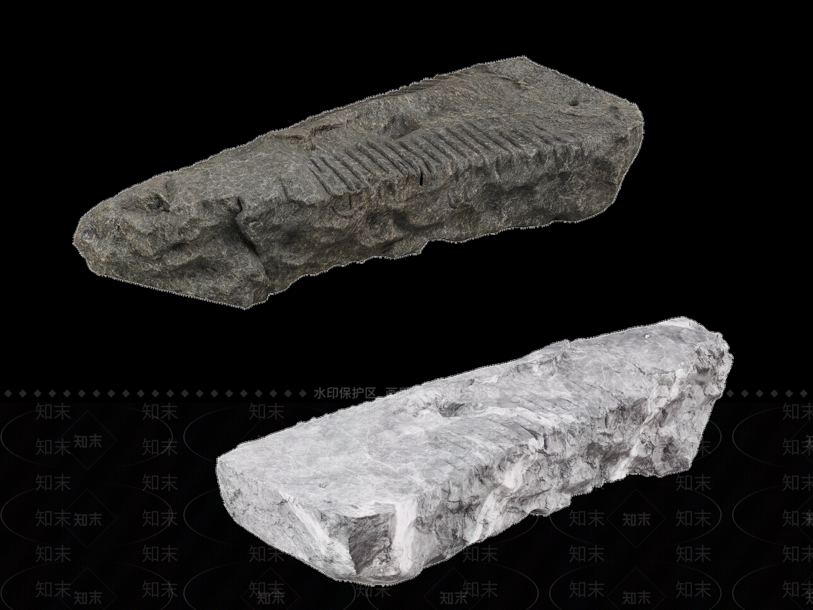 工业风石头3D模型下载【ID:1232188838】
