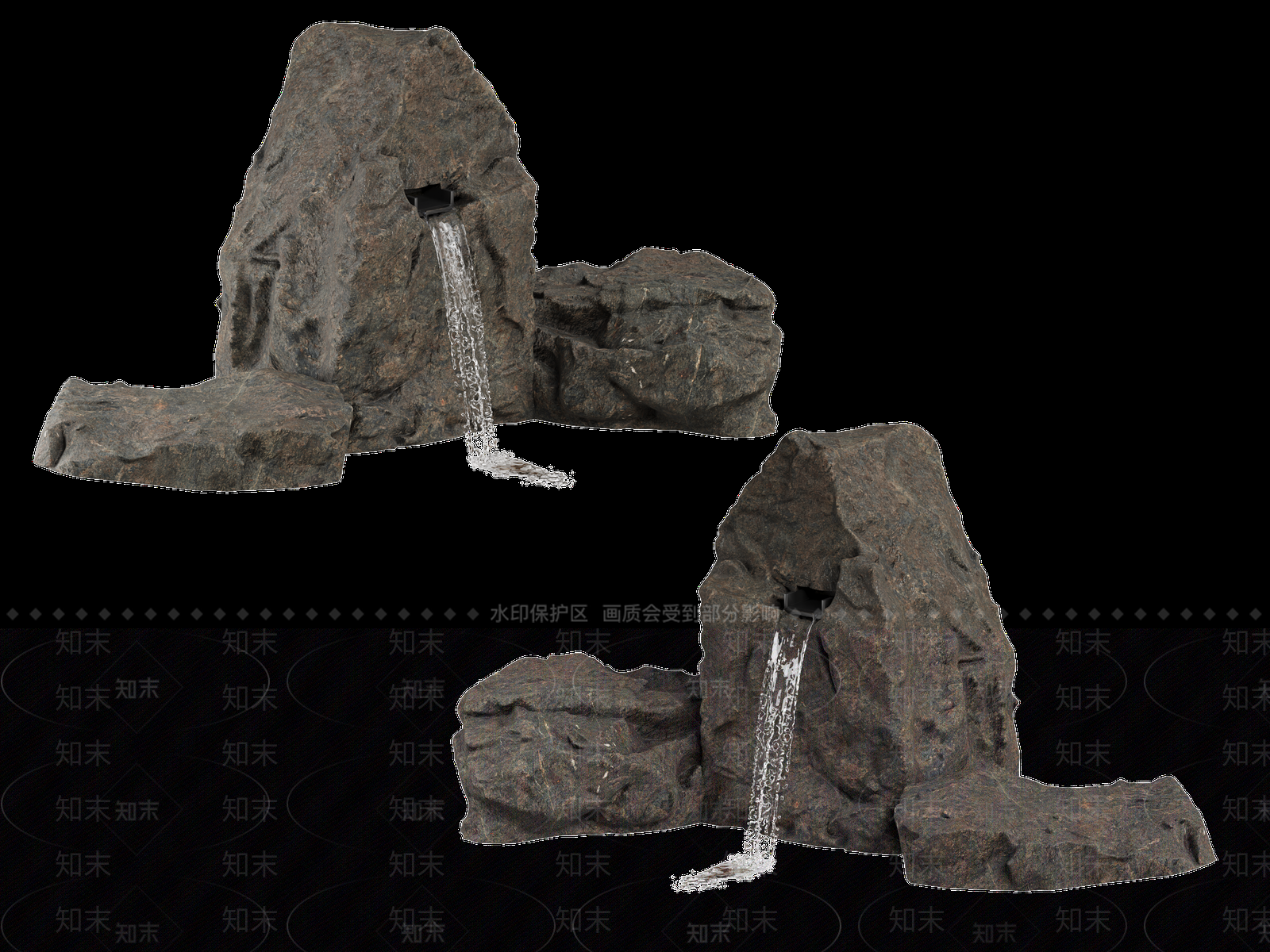 禅意假山水景3D模型下载【ID:1232189015】