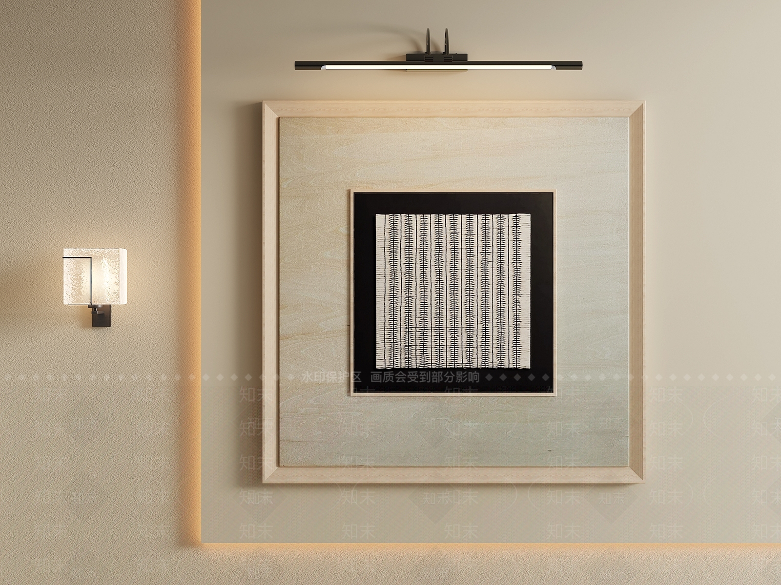 极简挂画3D模型下载【ID:1232193380】