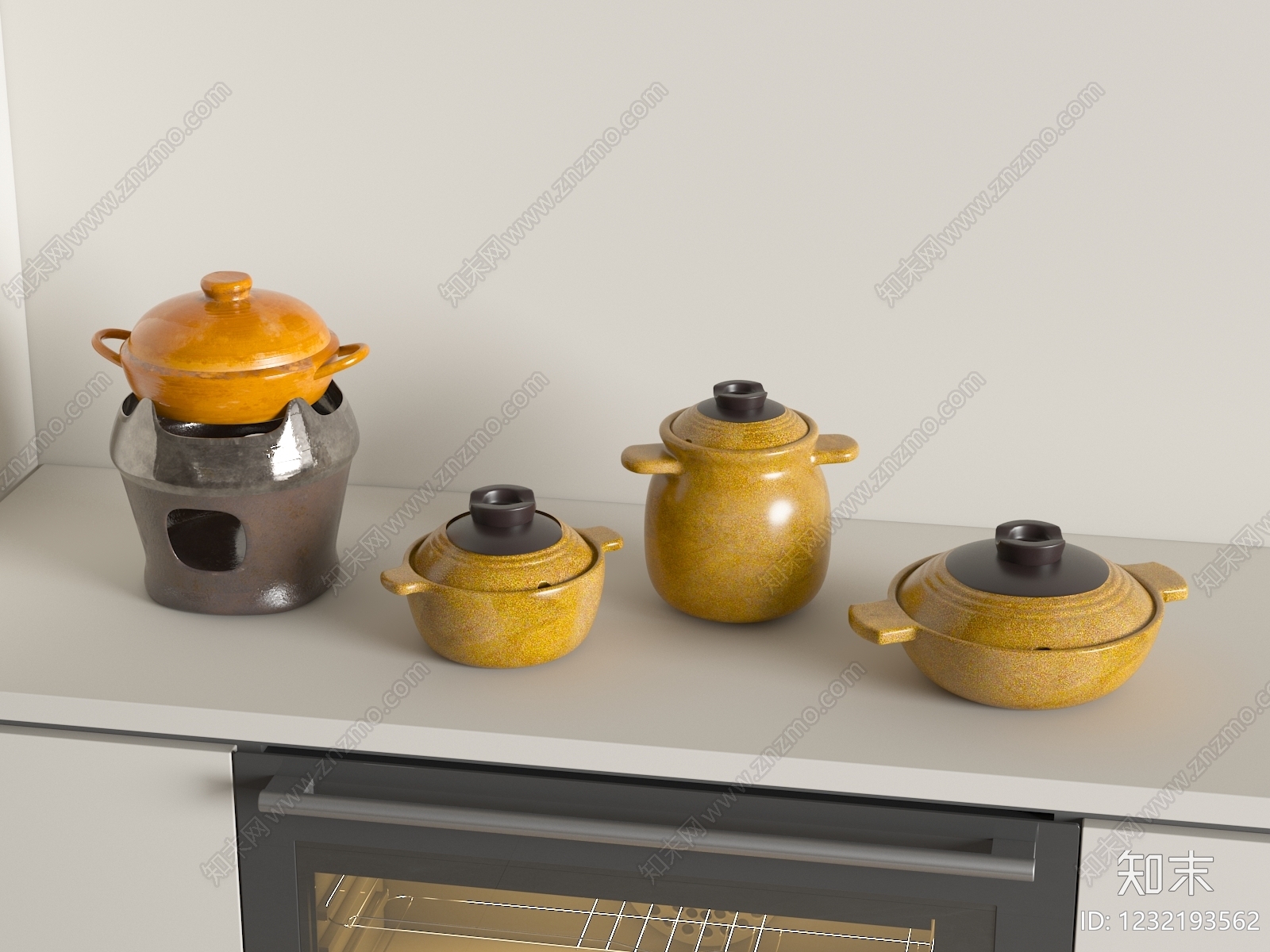 日式厨具3D模型下载【ID:1232193562】