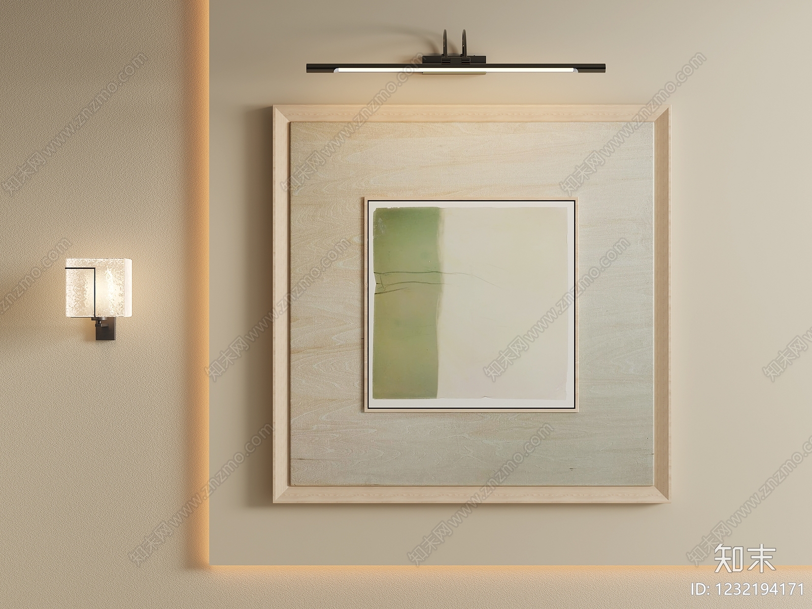 原木风挂画SU模型下载【ID:1232194171】