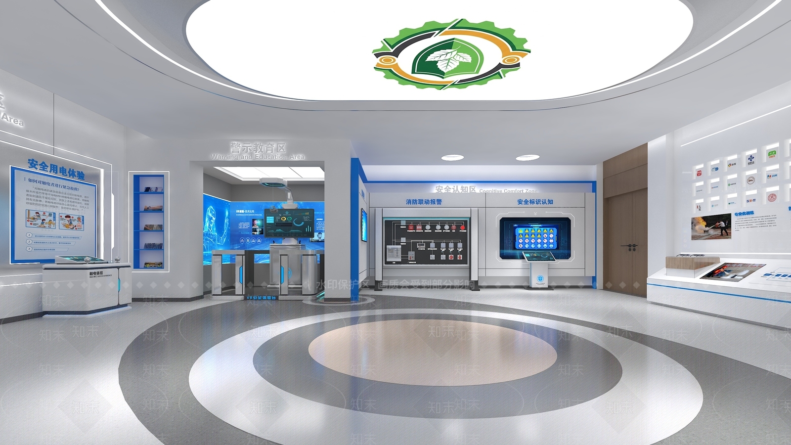 现代简约科技教育展厅3D模型下载【ID:1232194742】