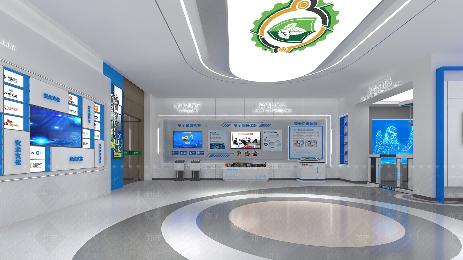 现代简约科技教育展厅3D模型下载【ID:1232194742】