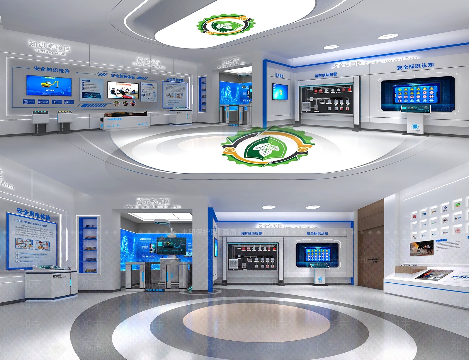 现代简约科技教育展厅3D模型下载【ID:1232194742】