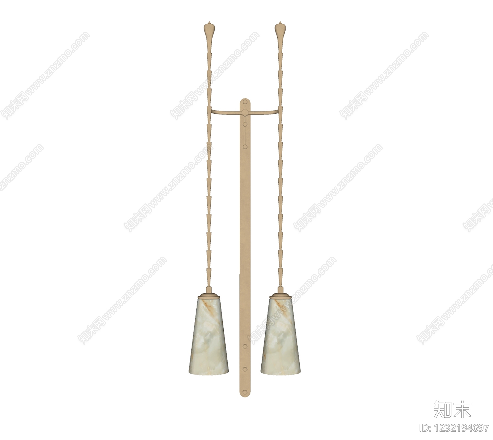 轻奢长条壁灯SU模型下载【ID:1232194697】