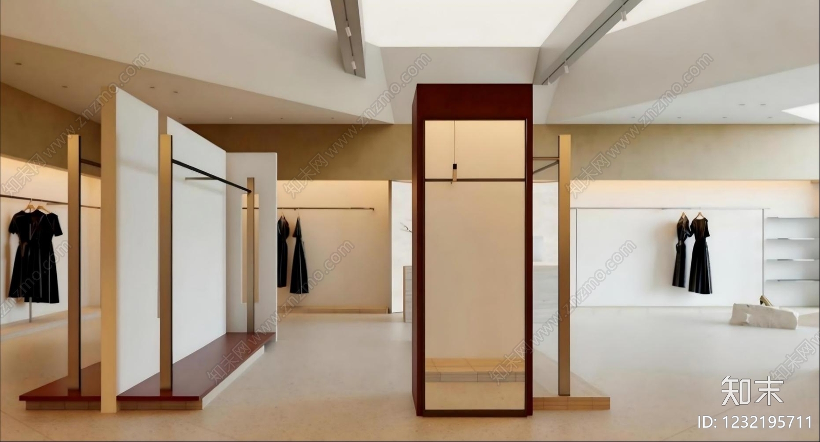 极简服装店SU模型下载【ID:1232195711】