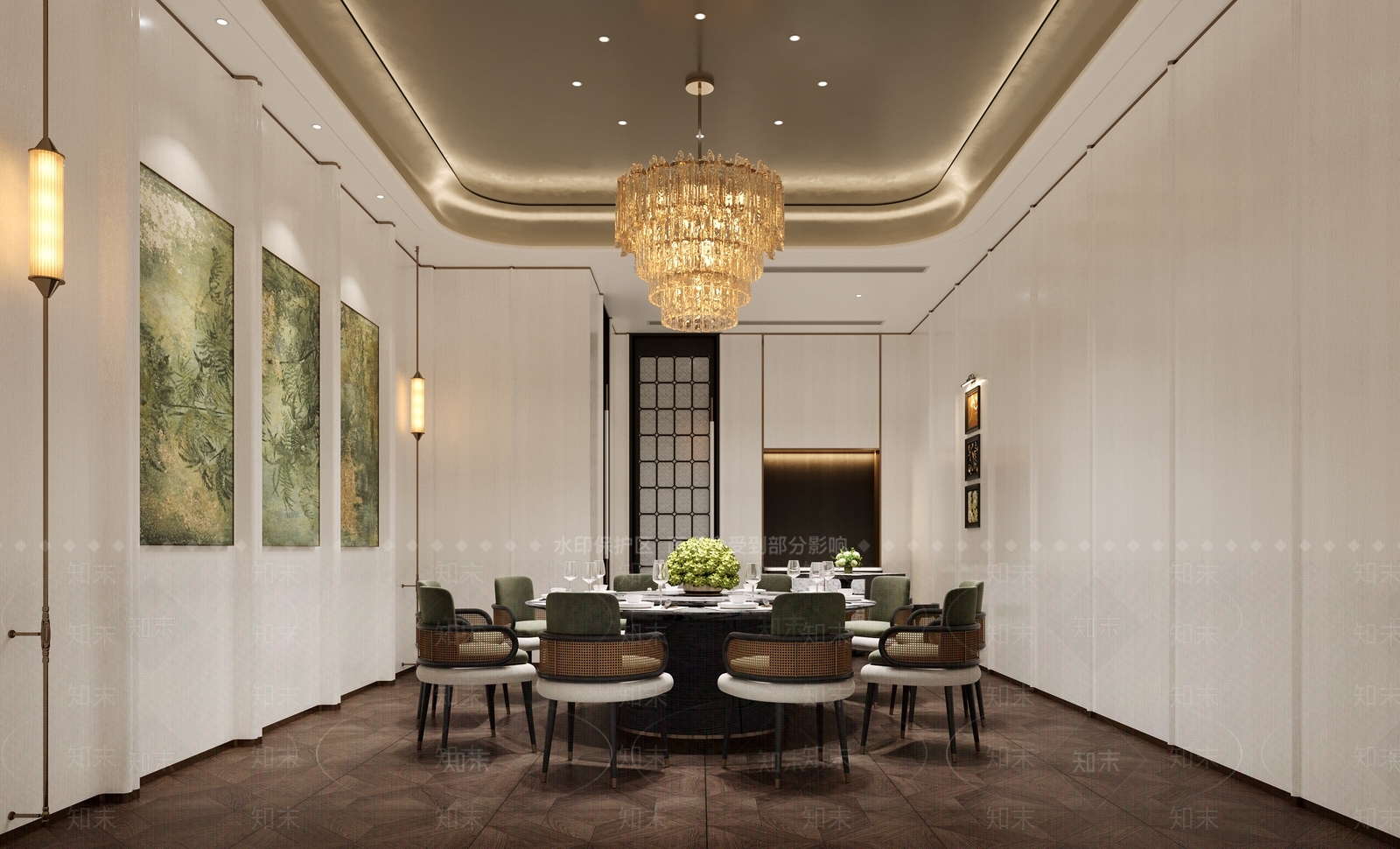 新中式包厢3D模型下载【ID:1232197472】