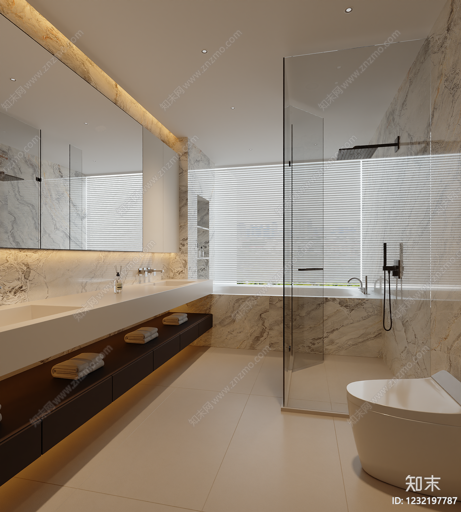 意式极简卫生间3D模型下载【ID:1232197787】