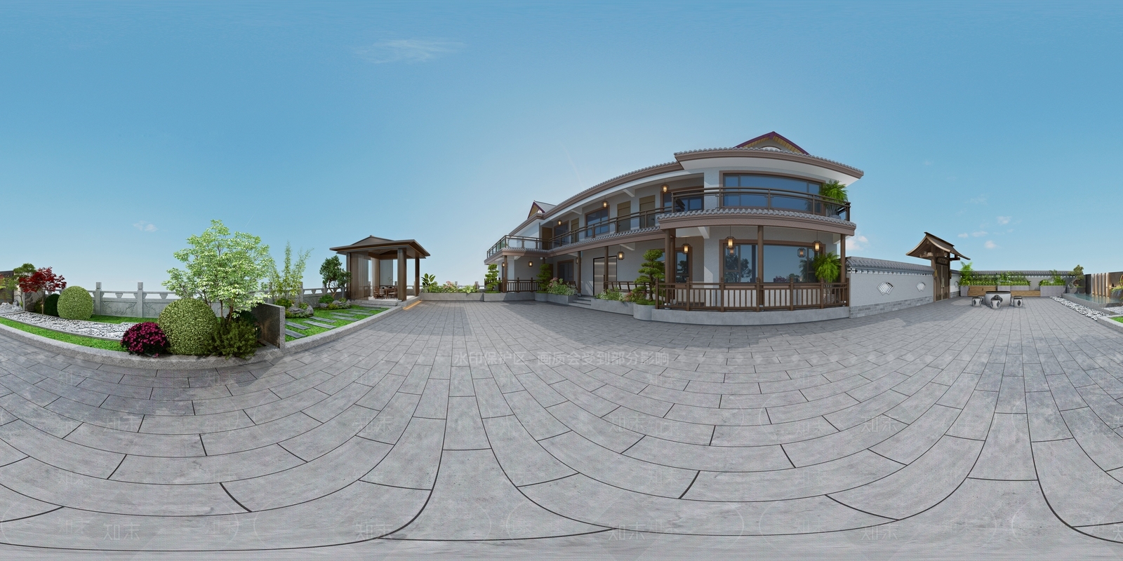 新中式景观庭院3D模型下载【ID:1232197967】