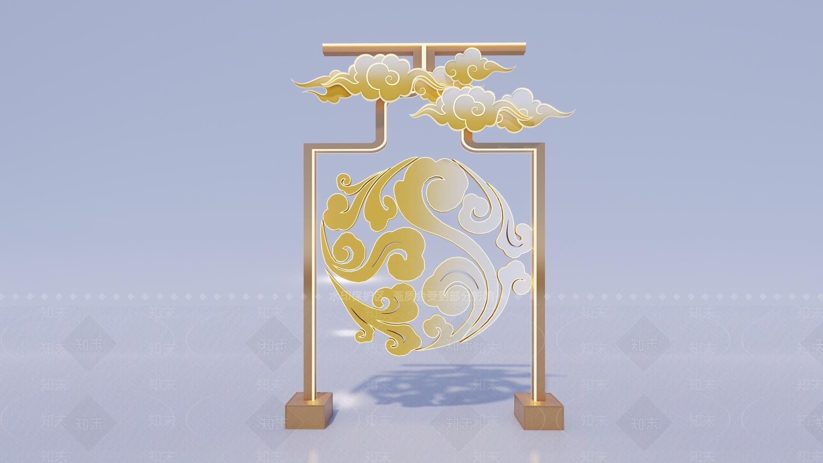 新中式落地摆件SU模型下载【ID:1232197951】