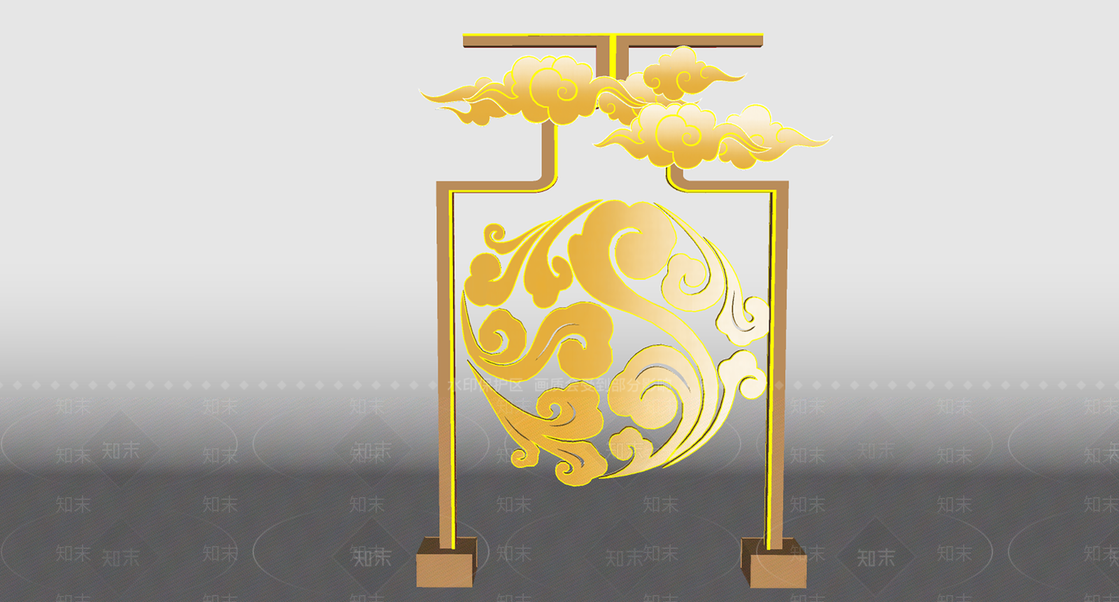 新中式落地摆件SU模型下载【ID:1232197951】