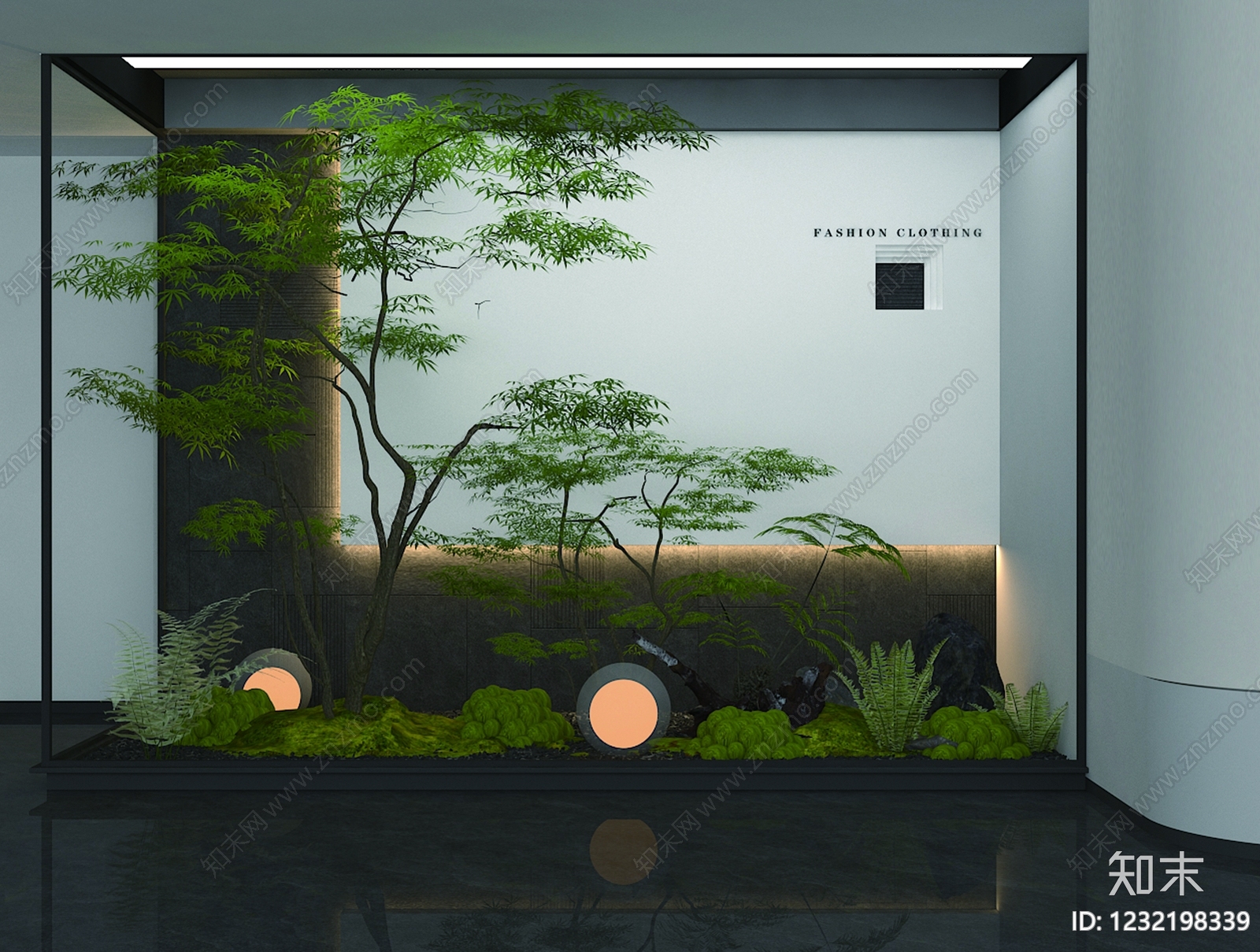 新中式景观室内景观3D模型下载【ID:1232198339】