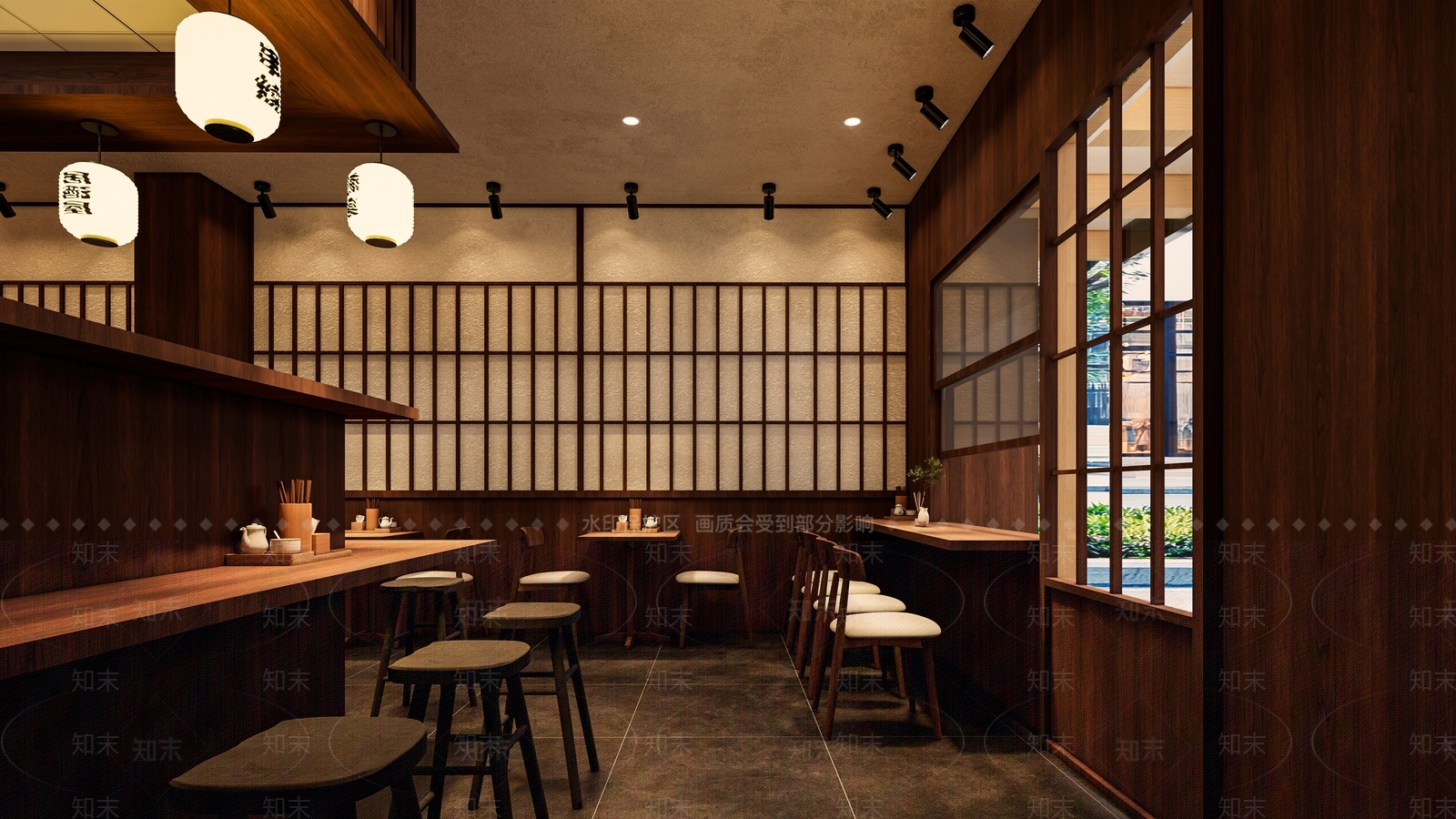 日式日料店SU模型下载【ID:1232199236】